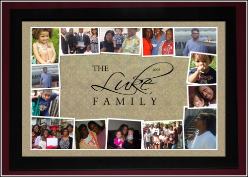 Framed Family Collage Poster
